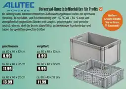 V Baumarkt ALUTEC MÜNCHEN Universal-Kunststoffbehälter für Profis Angebot