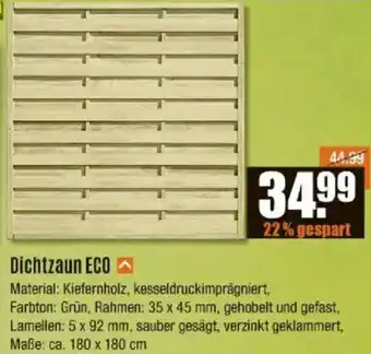 V Baumarkt Dichtzaun ECO Angebot