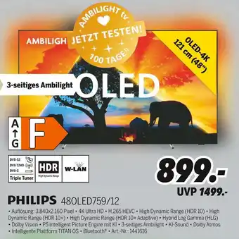 MEDIMAX Philips 48oled759/12 Angebot