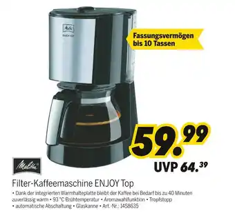 MEDIMAX Melitta filter-kaffeemaschine enjoy top Angebot