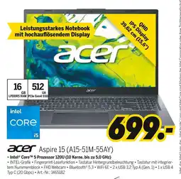 MEDIMAX Acer aspire 15 (a15-51m-55ay) Angebot