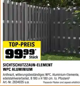 OBI Wpc aluminium sichtschutzzaun-element Angebot