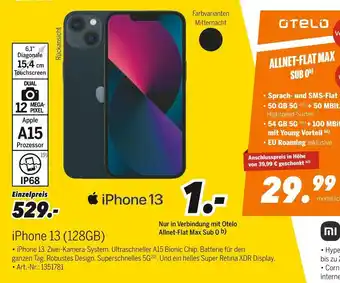 MEDIMAX Apple iphone 13 (128gb) Angebot