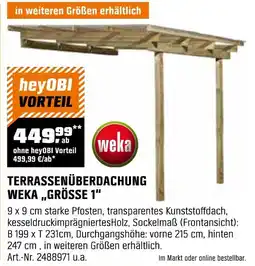 OBI Weka terrassenüberdachung grösse 1 Angebot