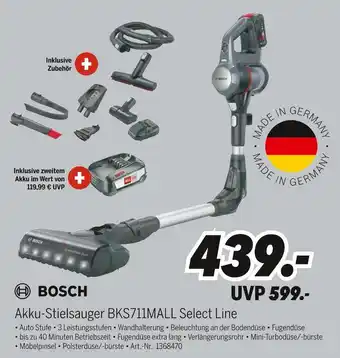 MEDIMAX Bosch akku-stielsauger bks711mall select line Angebot