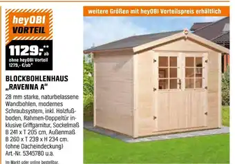 OBI Blockbohlenhaus ravenna a Angebot