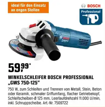 OBI Bosch winkelschleifer bosch professional gws 750-125 Angebot