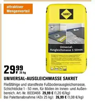 OBI Sakret universal-ausgleichmasse Angebot