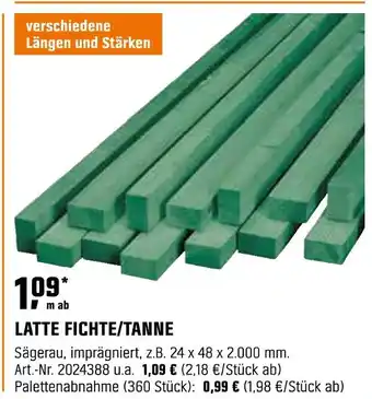 OBI Latte fichte/tanne Angebot