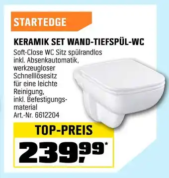 OBI Startedge keramik set wand-tiefspül-wc Angebot