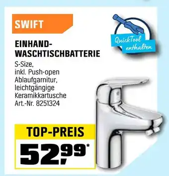 OBI Swift einhand-waschtischbatterie Angebot