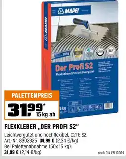 OBI Mapei flexkleber der profi s2 Angebot