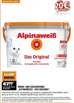 OBI Alpinaweiß wand- und deckenfarbe „alpinaweiss - das original“ Angebot