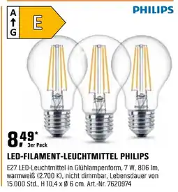 OBI Philips led-filament-leuchtmittel Angebot