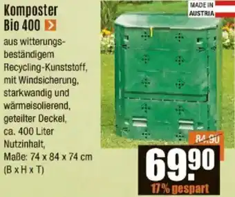 V Baumarkt Komposter Bio 400 Angebot