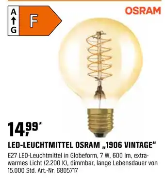 OBI Osram led-leuchtmittel osram 1906 vintage Angebot