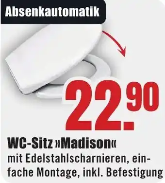 B1 Discount Baumarkt WC-Sitz Madison Angebot