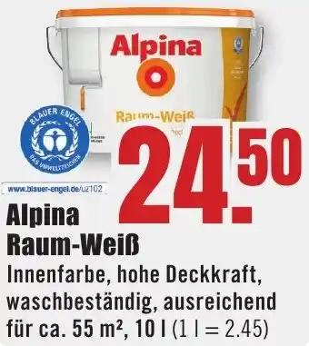 B1 Discount Baumarkt Alpina Raum-Weiß Angebot