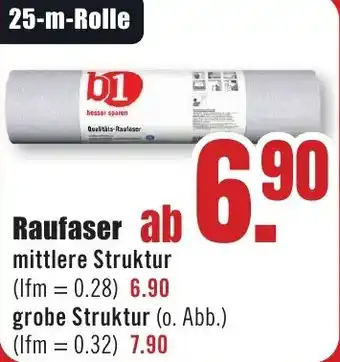 B1 Discount Baumarkt b1 Raufaser Angebot