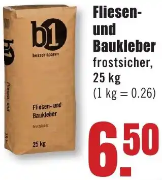 B1 Discount Baumarkt b1 Fliesen-und Baukleber Angebot