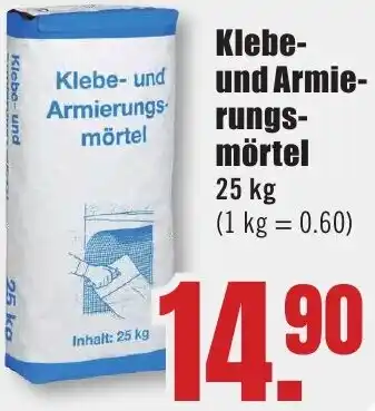 B1 Discount Baumarkt Klebe- und und Armierungsmörtel Angebot