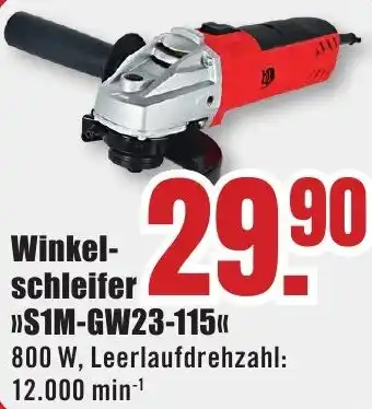 B1 Discount Baumarkt Winkelschleifer S1M-GW23-115 Angebot