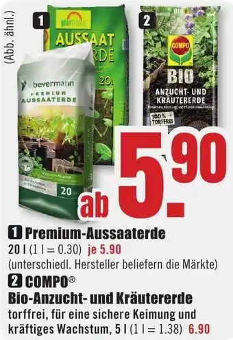 B1 Discount Baumarkt Premium-Aussaaterde Angebot