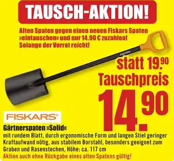 B1 Discount Baumarkt FISKARS Gärtnerspaten Solid Angebot