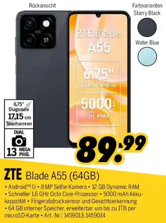 MEDIMAX ZTE Blade A55 (64GB) Angebot