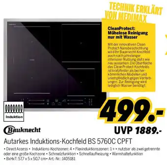 MEDIMAX Bauknecht Autarkes Induktions-Kochfeld BS 5760C CPFT Angebot