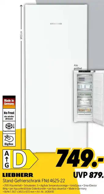 MEDIMAX LIEBHERR Stand-Gefrierschrank FNd 4625-22 Angebot