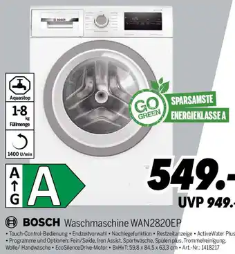 MEDIMAX BOSCH Waschmaschine WAN2820EP Angebot