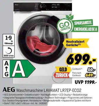 MEDIMAX AEG Waschmaschine LAVAMAT LR7EP-ECO2 Angebot