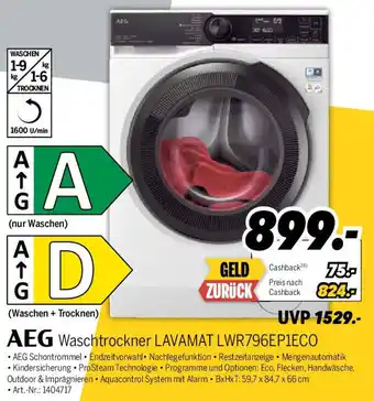 MEDIMAX AEG Waschtrockner LAVAMAT LWR796EP1ECO Angebot