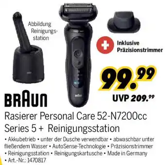 MEDIMAX Braun Rasierer Personal Care 52-N7200cc Series 5+ Reinigungsstation Angebot