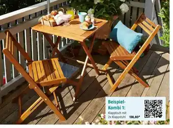 Bauhaus Klapptisch mit 2x Klappstuhl Angebot