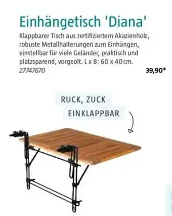 Bauhaus Einhängetisch 'Diana' Angebot