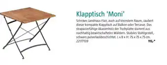 Bauhaus Klapptisch 'Moni' Angebot