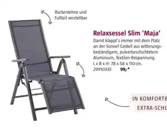 Bauhaus Relaxsessel Slim 'Maja' Angebot