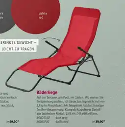 Bauhaus Bäderliege Angebot