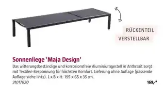 Bauhaus Sonnenliege 'Maja Design' Angebot