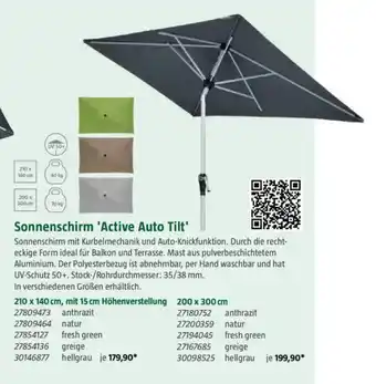 Bauhaus Sonnenschirm 'Active Auto Tilt' Angebot