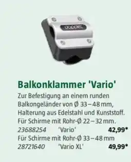 Bauhaus Balkonklammer 'Vario' Angebot