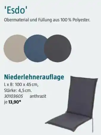 Bauhaus Niederlehnerauflage 'Esdo' Angebot