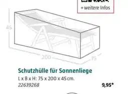 Bauhaus Schutzhülle für Sonnenliege Angebot