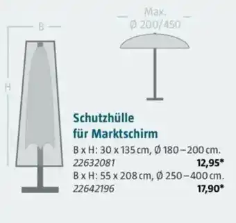 Bauhaus Schutzhülle für Marktschirm Angebot