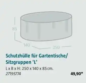 Bauhaus Schutzhülle für Gartentische/ Sitzgruppen 'L' Angebot