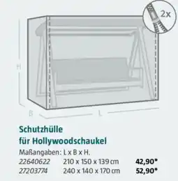 Bauhaus Schutzhülle für Hollywoodschaukel Angebot