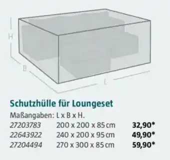 Bauhaus Schutzhülle für Loungeset Angebot