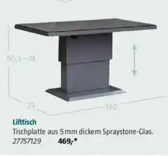 Bauhaus Tischplatte aus 5 mm dickem Spraystone-Glas. Angebot